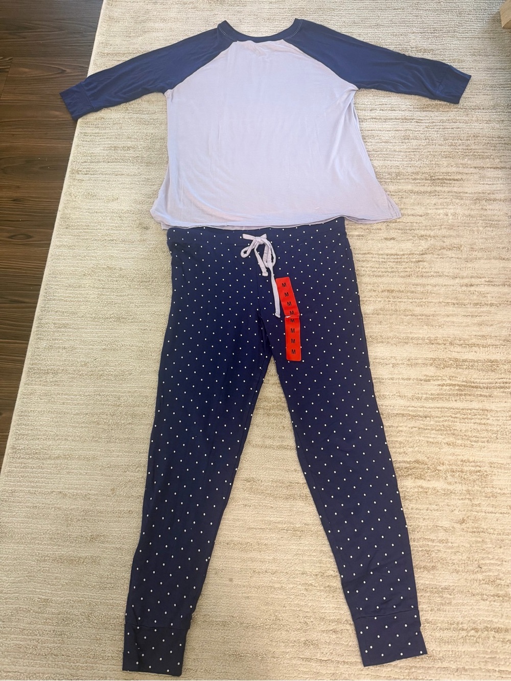 Pajama Set Women’s Size M Navy Polka Dot 2-Piece NWOT - Picture 9 of 13